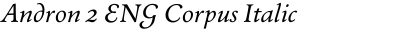 Andron 2 ENG Corpus Italic